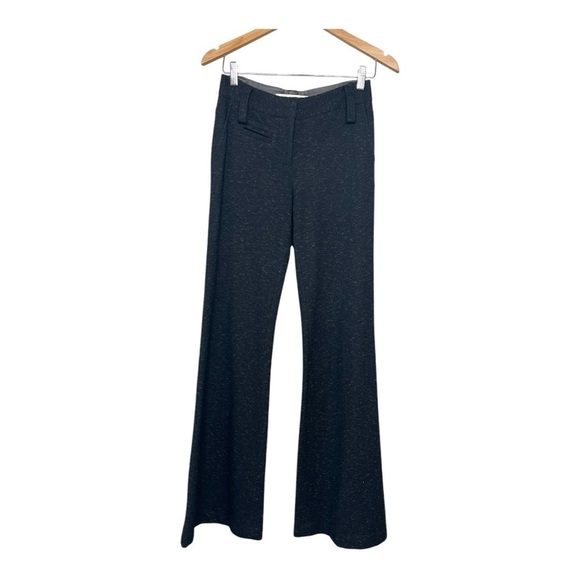 DVF Diane Von Furstenberg Wool Classic Ponte Trousers Speckled Black Grey Size 2 - Picture 5 of 15